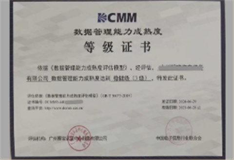 DCMM數據管理能力成熟度評估