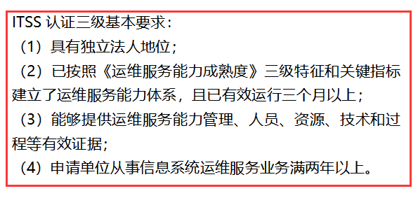 這4點滿足之后，ITSS認證三級才能更快速申報哦！卓航提醒！