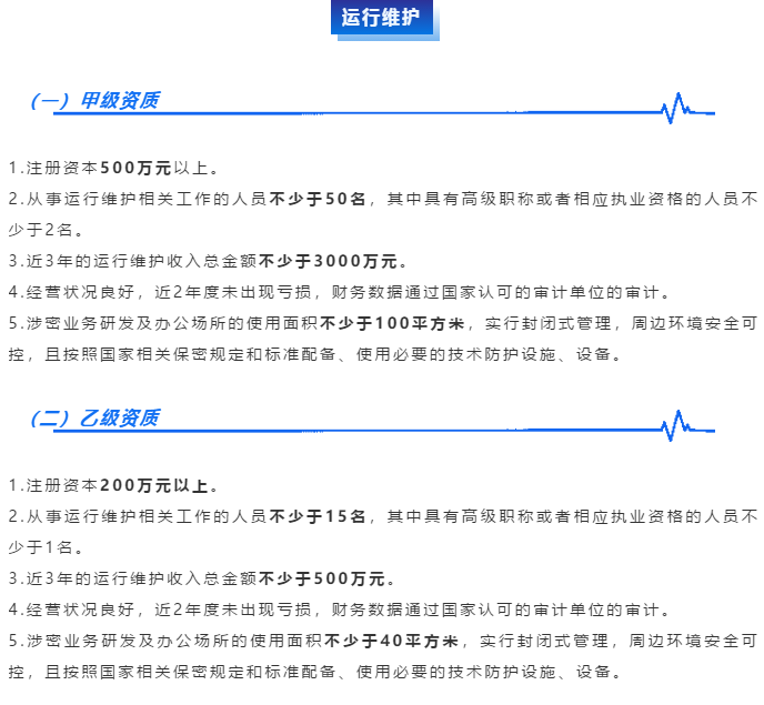 涉密資質【運行維護】甲級申報企業需滿足這5個條件！